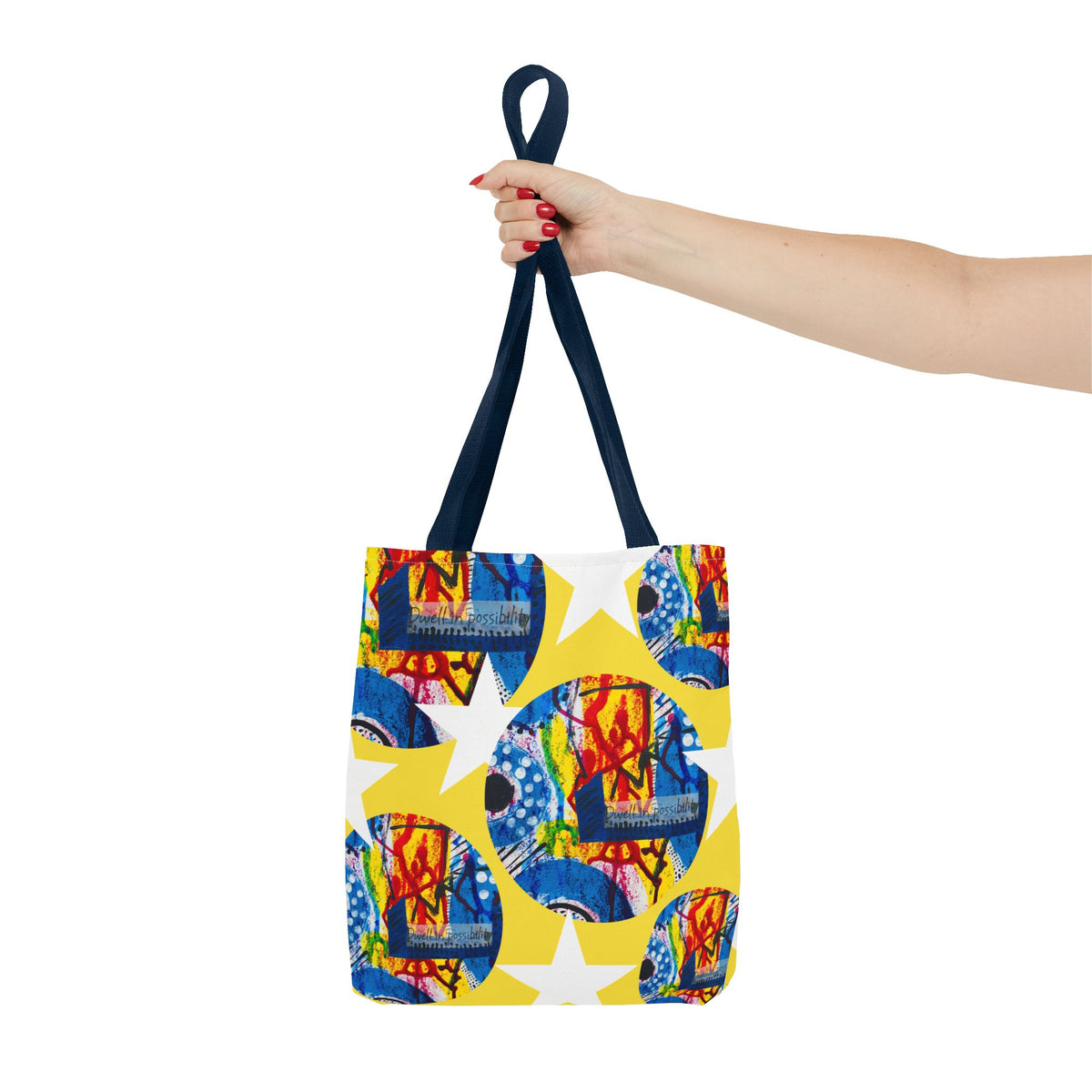 Tote — Bright Star Pattern All-Over Print Tote Bag