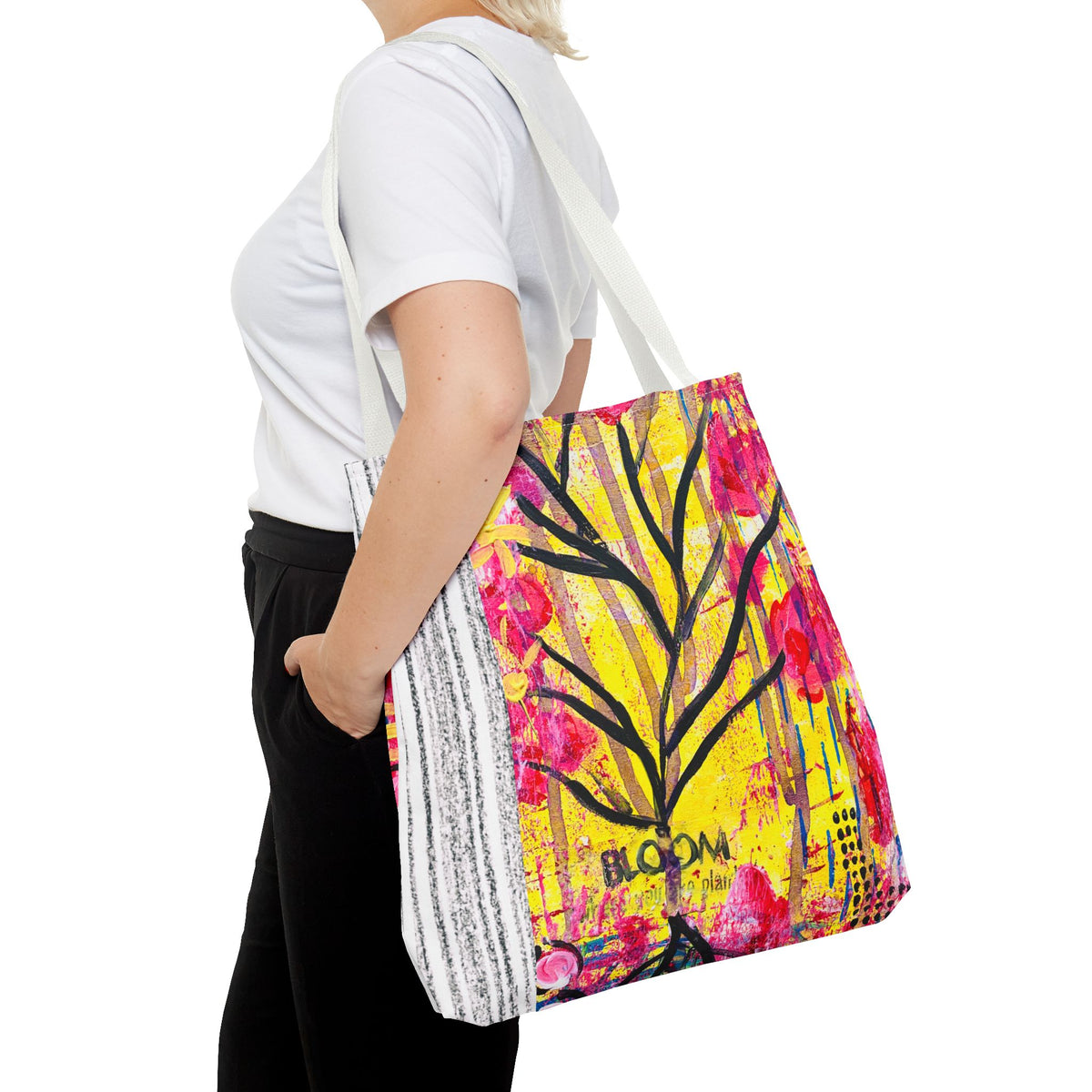 Bloom Floral Tote Bag — 'Bloom, It's Your Time to' Vibrant Art Tote