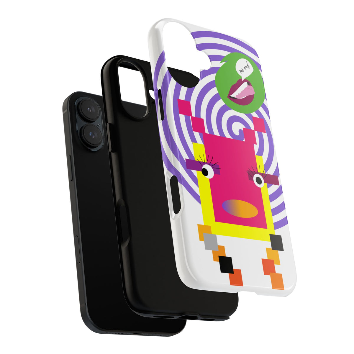 Playful Pixel  Phone Case — Retro Spiral Pop Art Tough Case