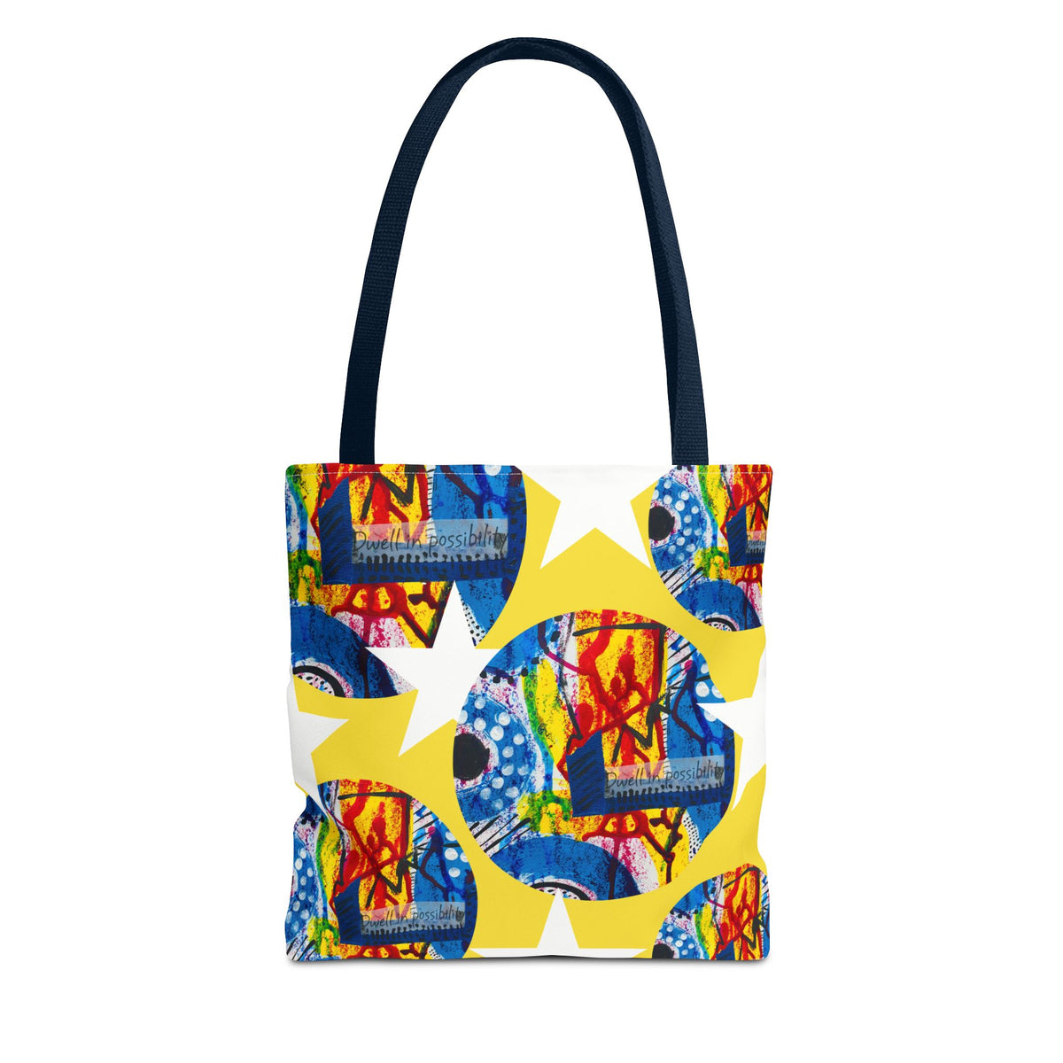 Tote — Bright Star Pattern All-Over Print Tote Bag