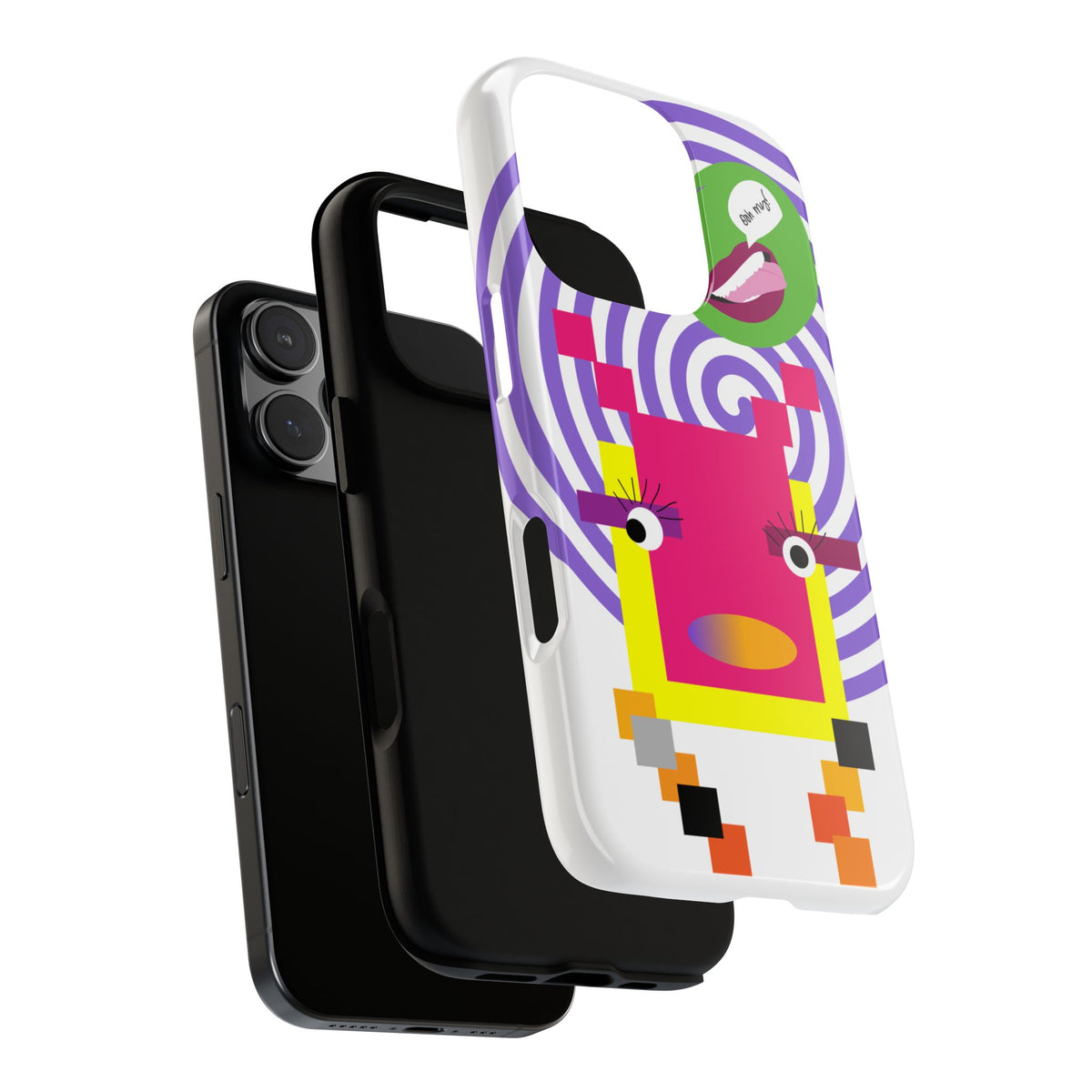 Playful Pixel  Phone Case — Retro Spiral Pop Art Tough Case