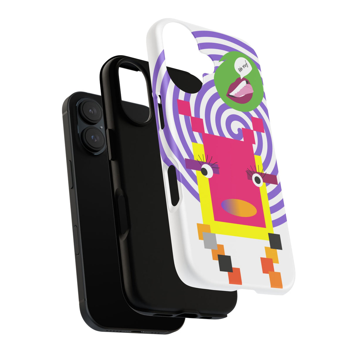 Playful Pixel  Phone Case — Retro Spiral Pop Art Tough Case