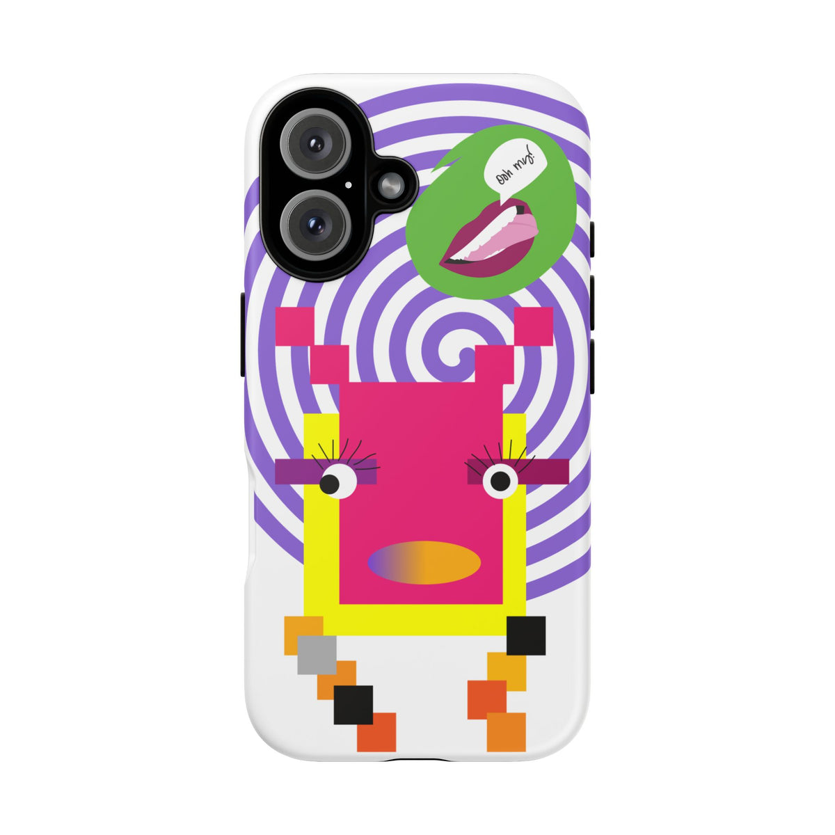 Playful Pixel  Phone Case — Retro Spiral Pop Art Tough Case