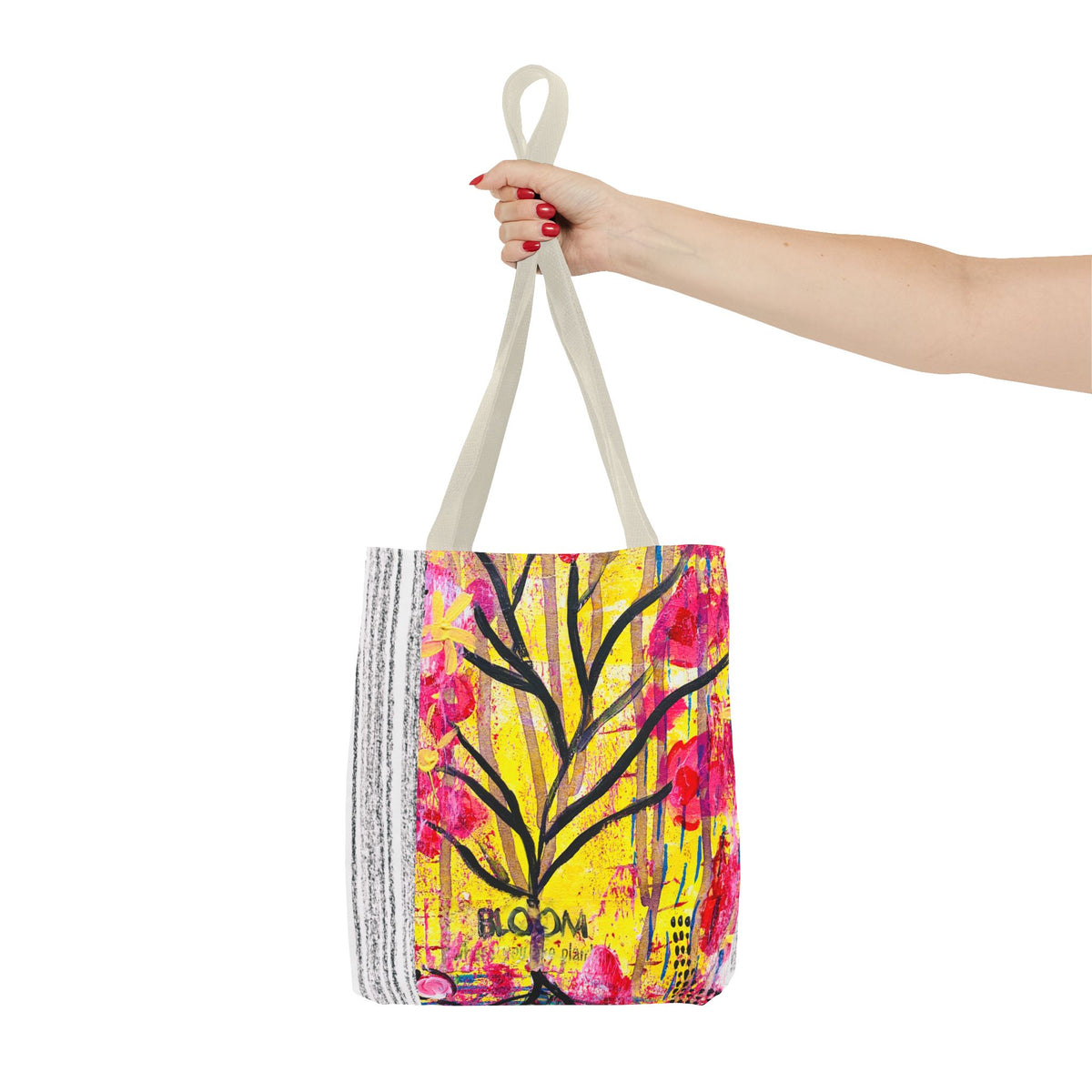 Bloom Floral Tote Bag — 'Bloom, It's Your Time to' Vibrant Art Tote