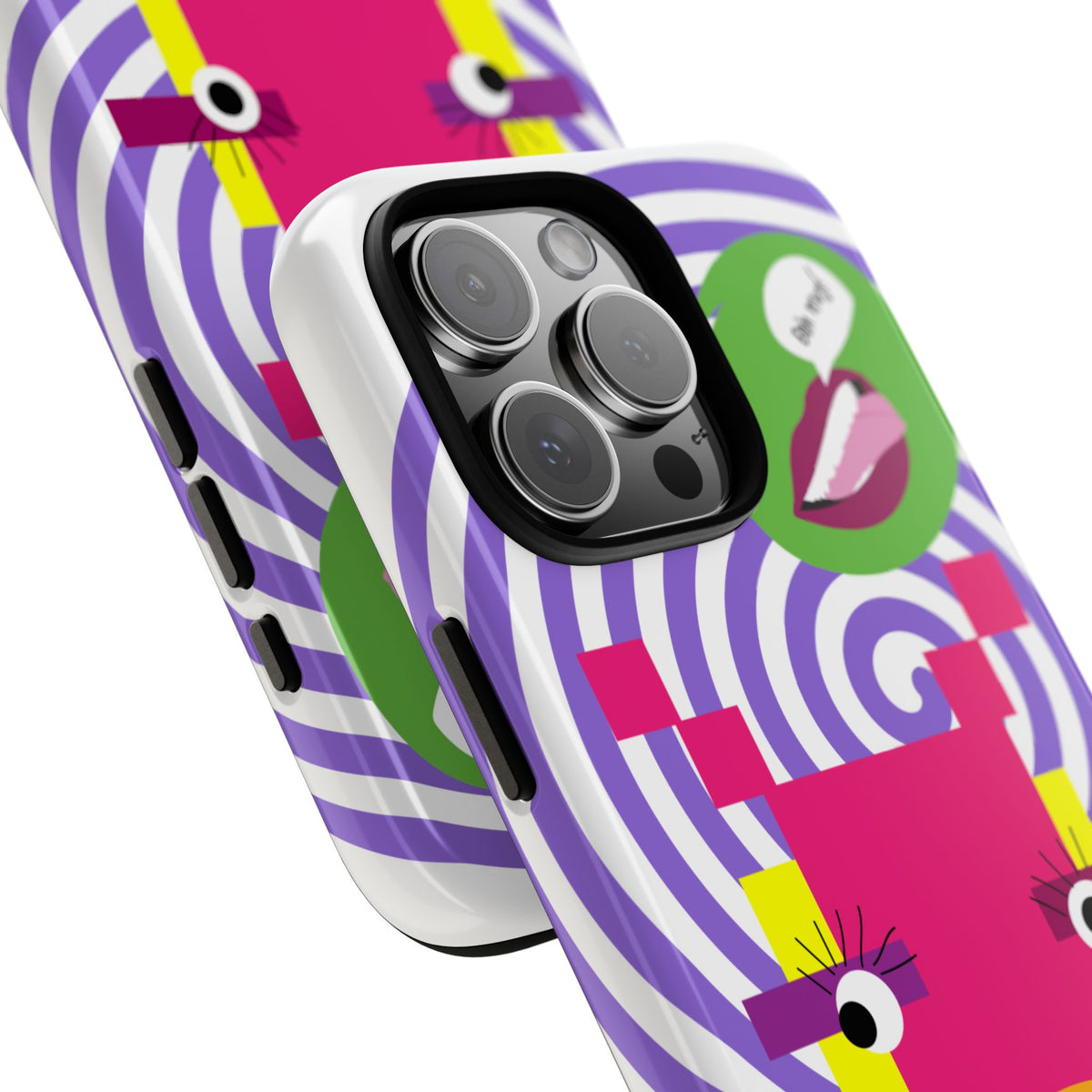 Playful Pixel  Phone Case — Retro Spiral Pop Art Tough Case