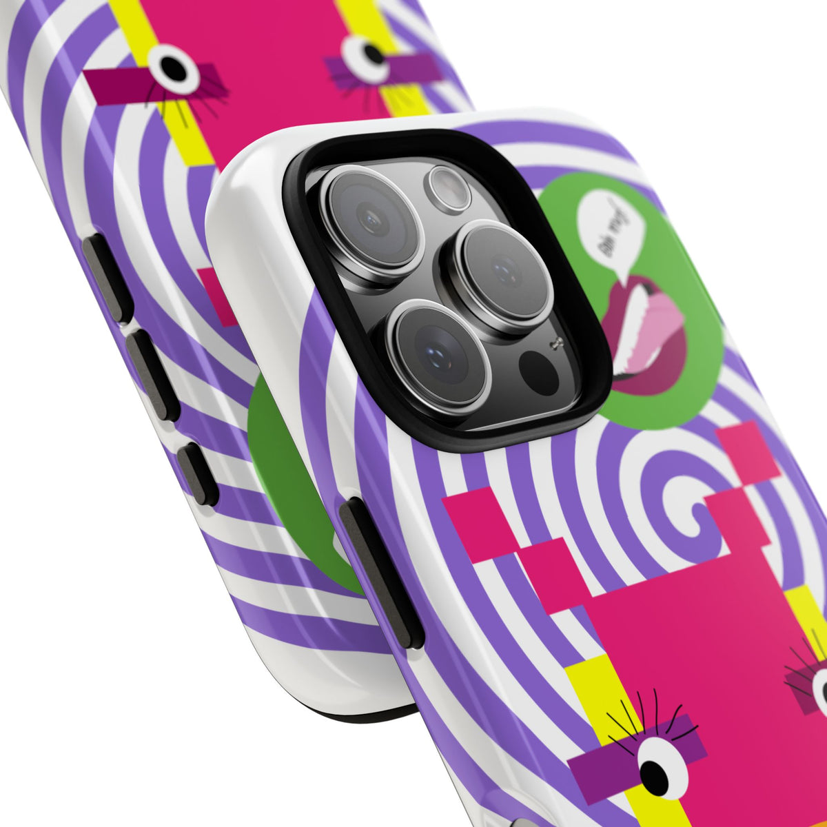 Playful Pixel  Phone Case — Retro Spiral Pop Art Tough Case