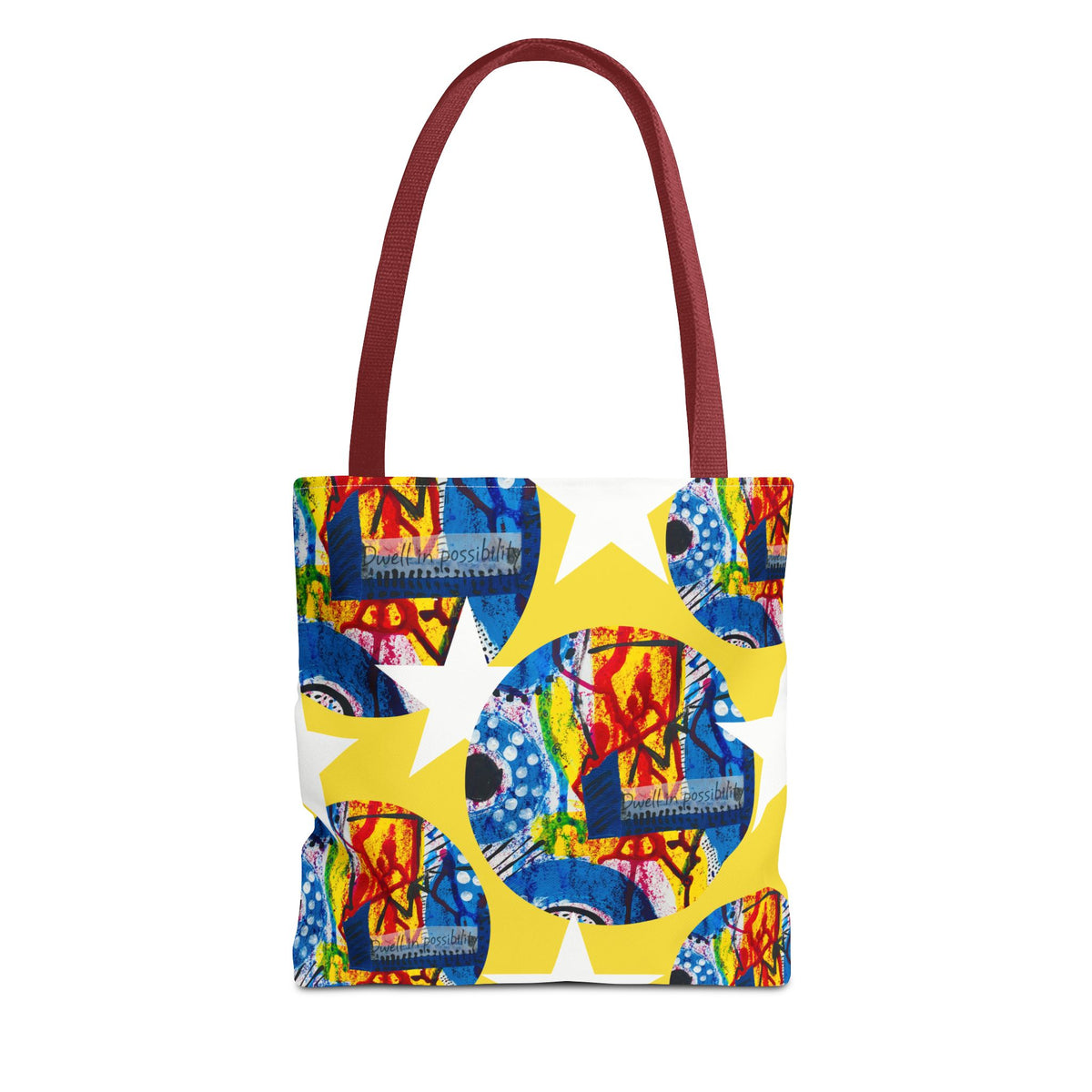Tote — Bright Star Pattern All-Over Print Tote Bag