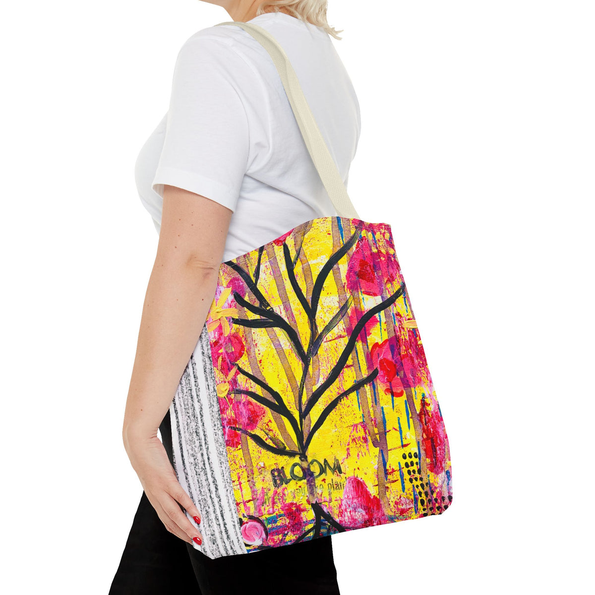 Bloom Floral Tote Bag — 'Bloom, It's Your Time to' Vibrant Art Tote