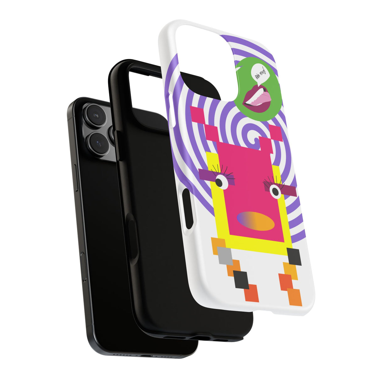 Playful Pixel  Phone Case — Retro Spiral Pop Art Tough Case