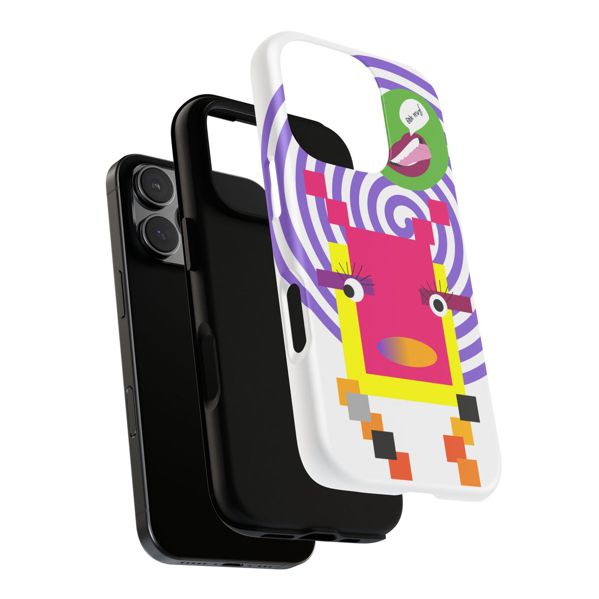 Playful Pixel  Phone Case — Retro Spiral Pop Art Tough Case