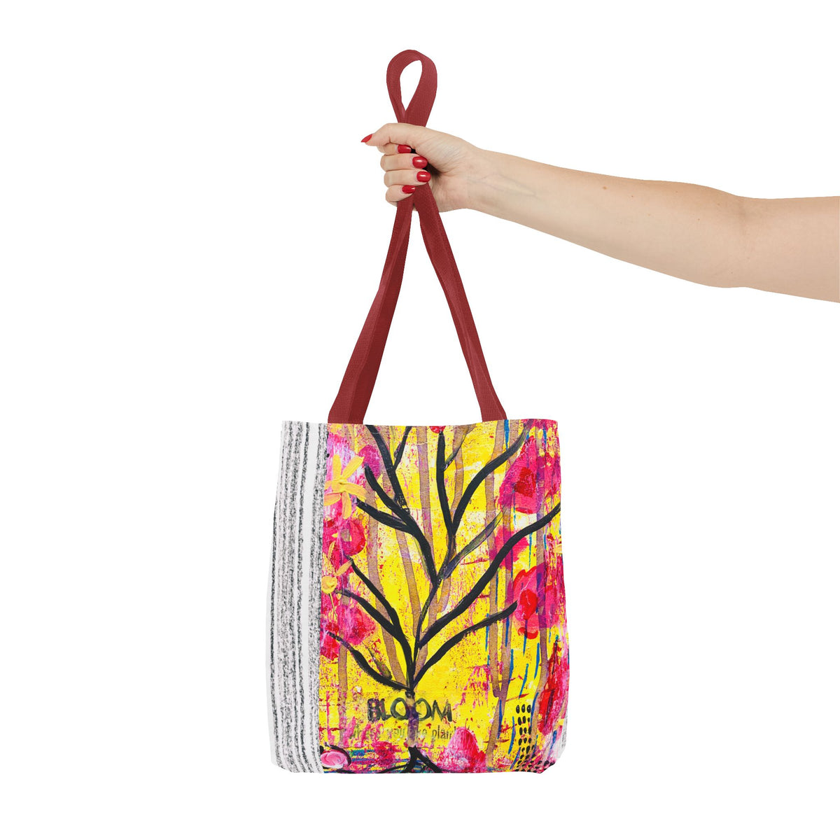 Bloom Floral Tote Bag — 'Bloom, It's Your Time to' Vibrant Art Tote