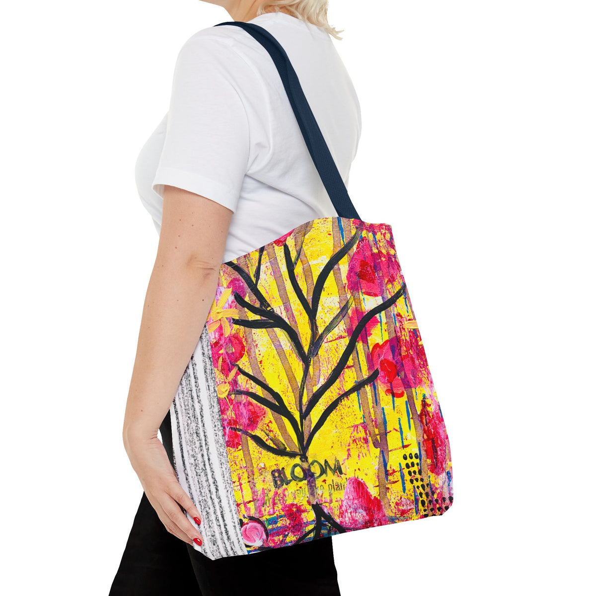 Bloom Floral Tote Bag — 'Bloom, It's Your Time to' Vibrant Art Tote