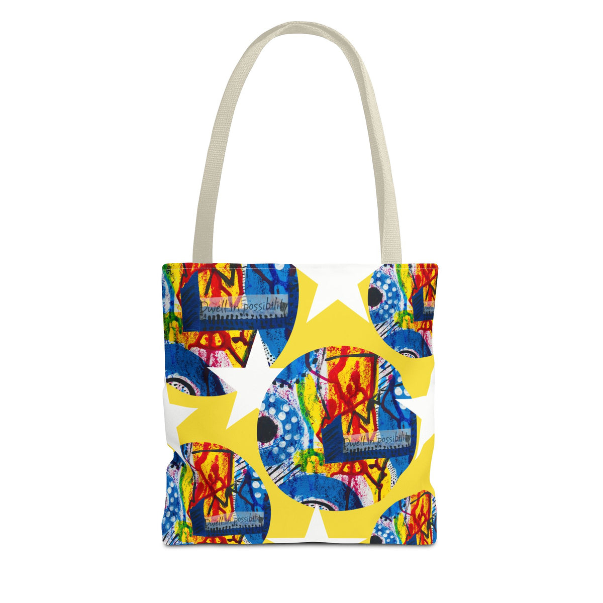 Tote — Bright Star Pattern All-Over Print Tote Bag