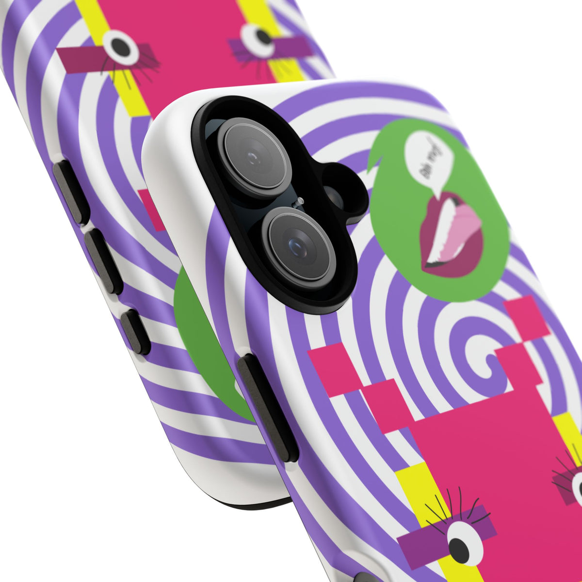 Playful Pixel  Phone Case — Retro Spiral Pop Art Tough Case