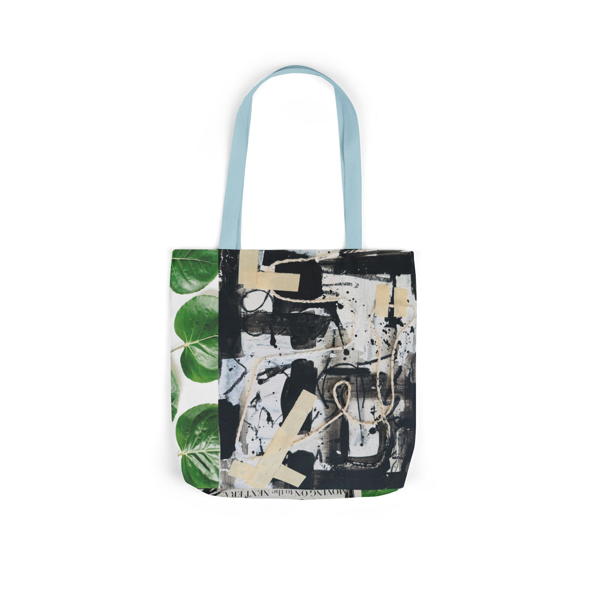 Canvas Tote — Collage Art Eco Tote with Botanical & Vintage Newspaper Design
