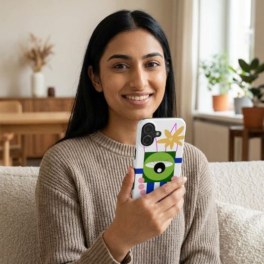 Abstract Monster Phone Case — Cute One-Eye Cartoon Protective Cover