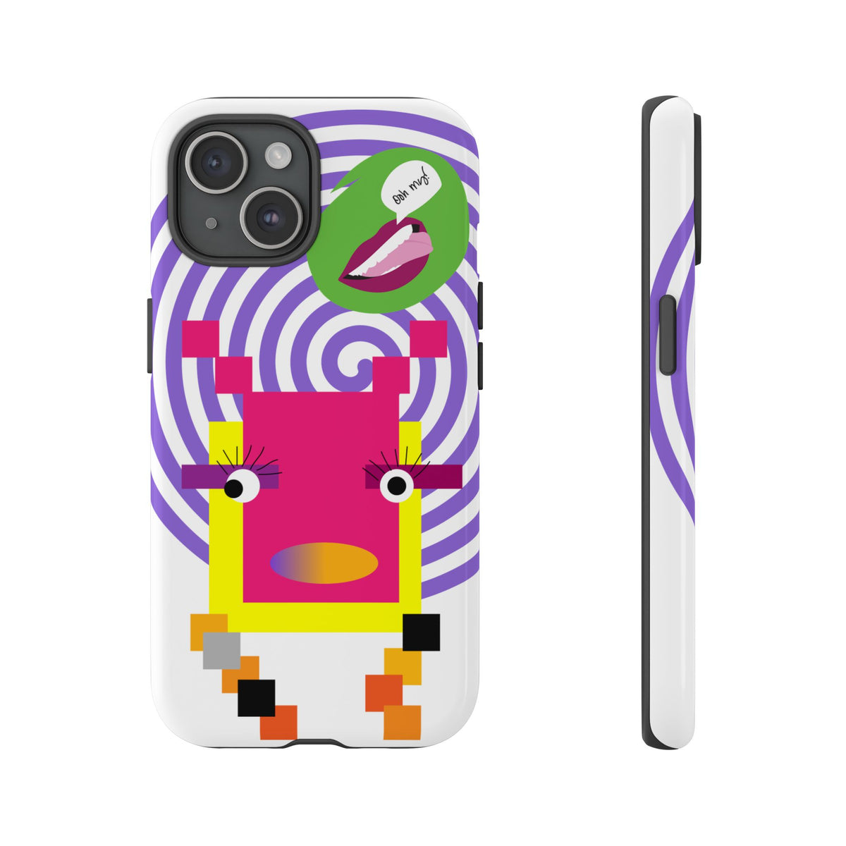 Playful Pixel  Phone Case — Retro Spiral Pop Art Tough Case