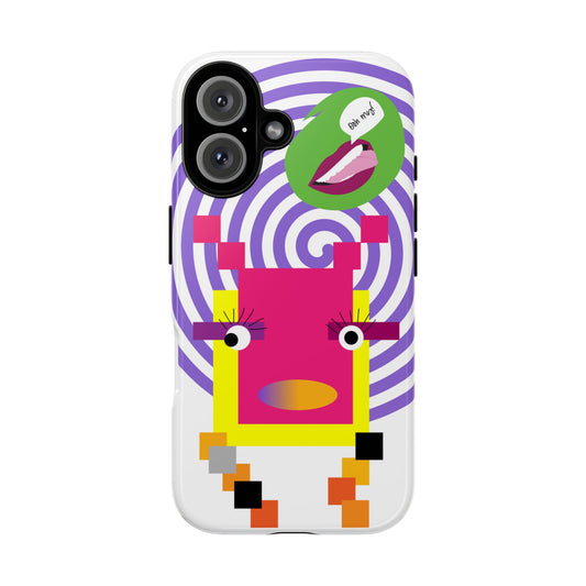 Playful Pixel  Phone Case — Retro Spiral Pop Art Tough Case