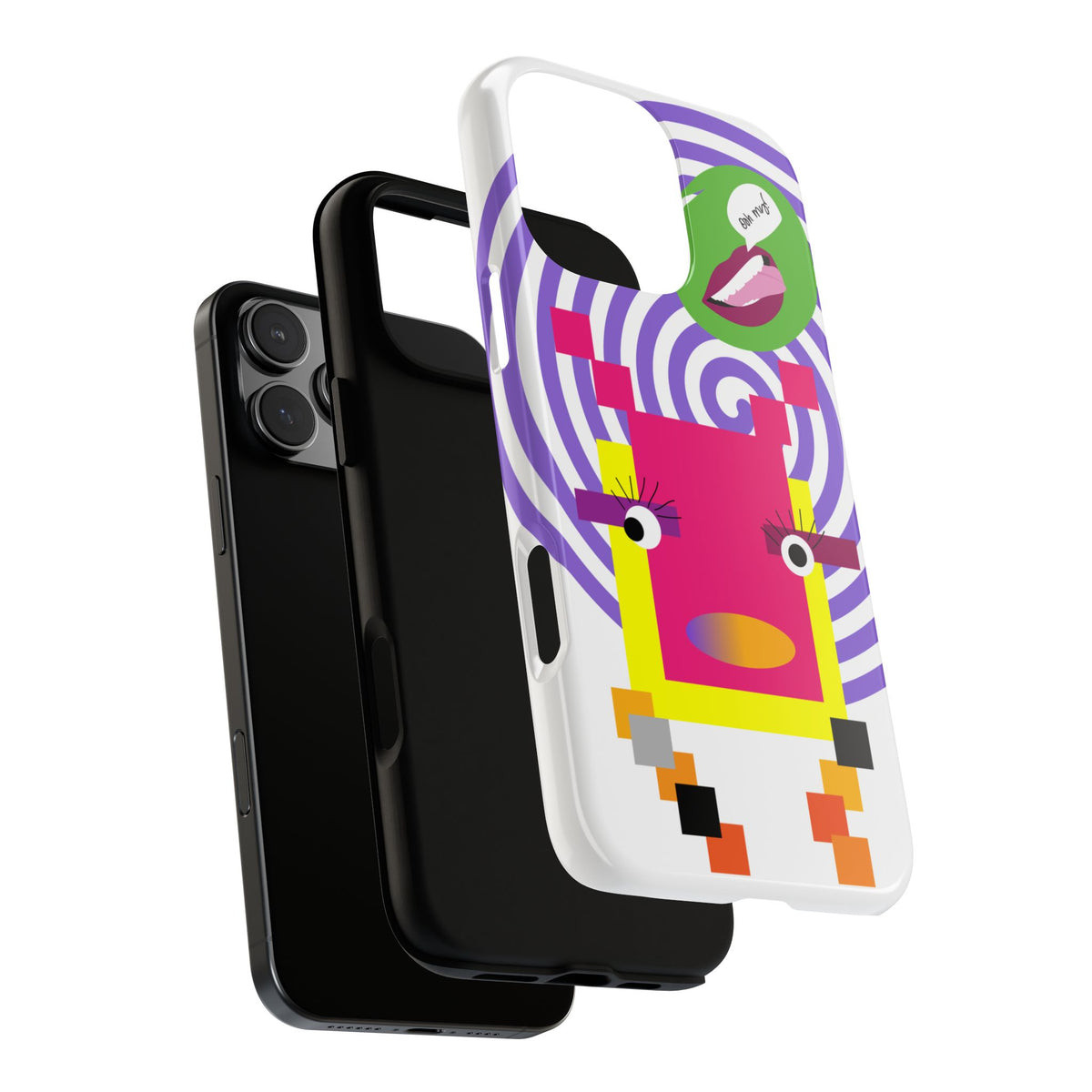 Playful Pixel  Phone Case — Retro Spiral Pop Art Tough Case