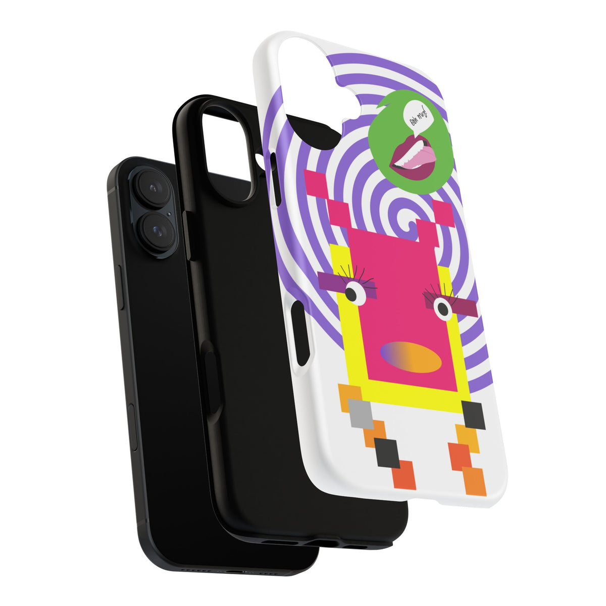 Playful Pixel  Phone Case — Retro Spiral Pop Art Tough Case