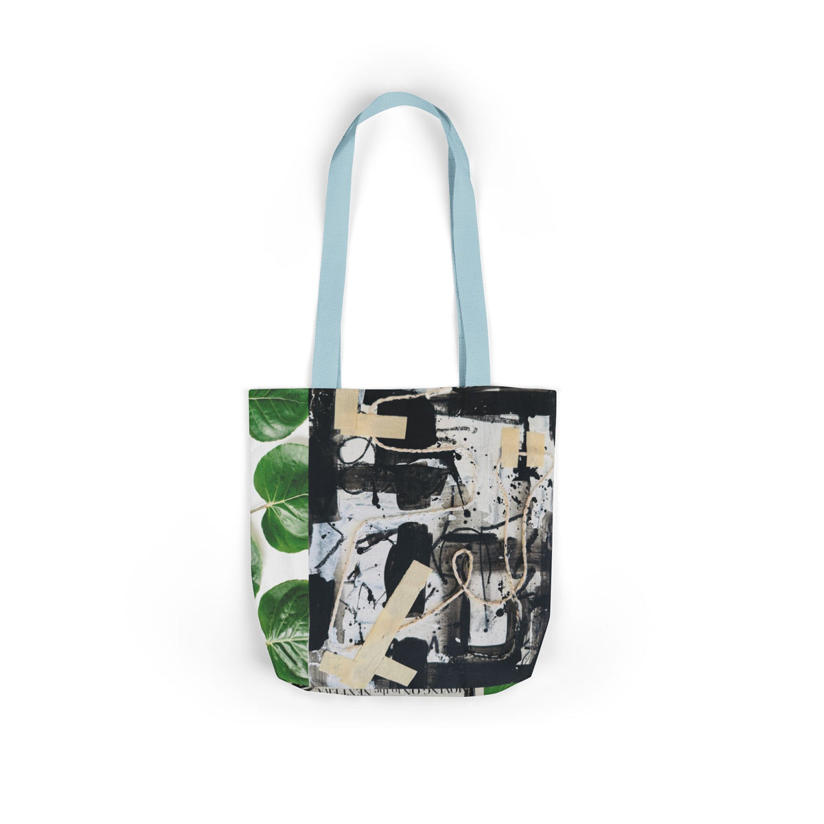 Canvas Tote — Collage Art Eco Tote with Botanical & Vintage Newspaper Design