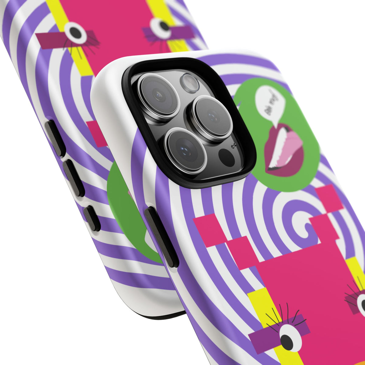 Playful Pixel  Phone Case — Retro Spiral Pop Art Tough Case