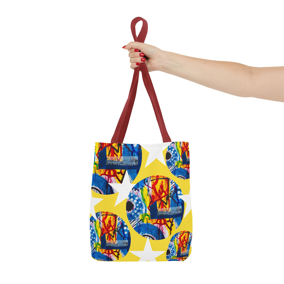 Tote — Bright Star Pattern All-Over Print Tote Bag