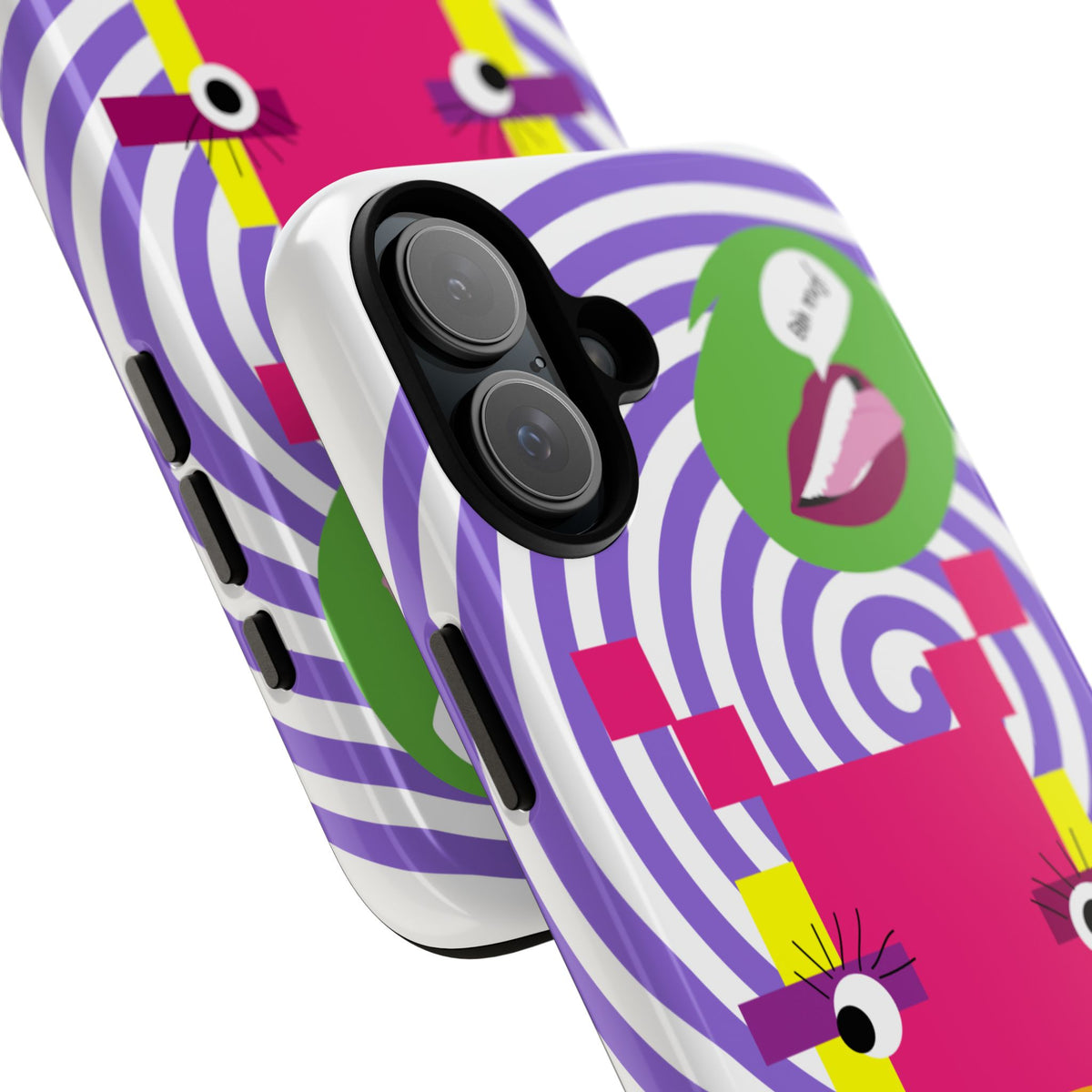 Playful Pixel  Phone Case — Retro Spiral Pop Art Tough Case