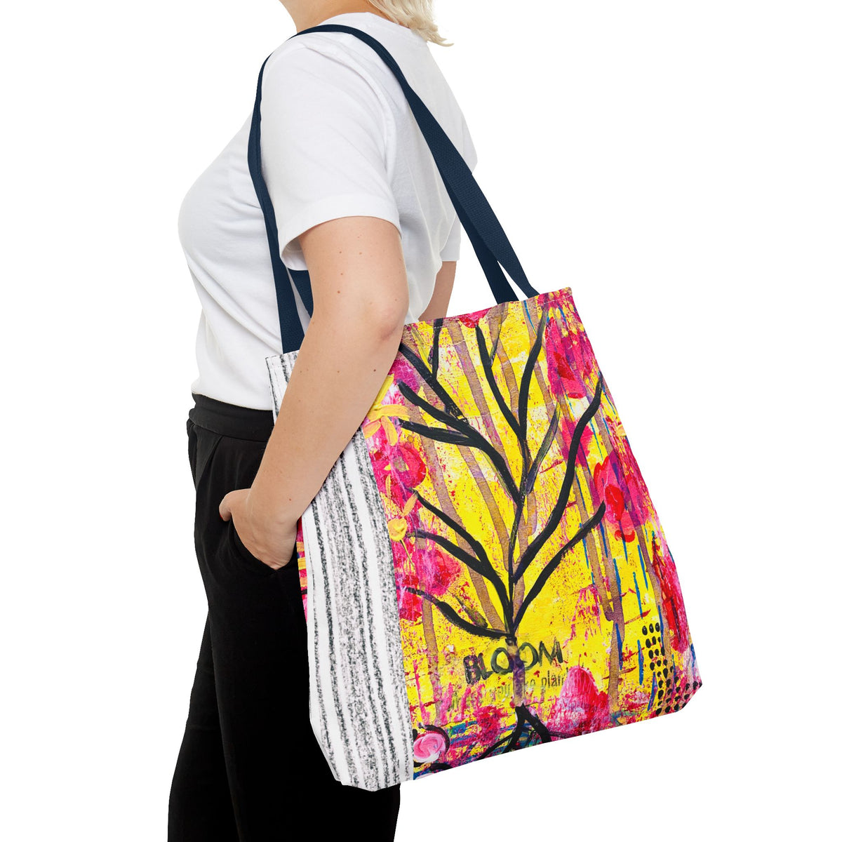 Bloom Floral Tote Bag — 'Bloom, It's Your Time to' Vibrant Art Tote