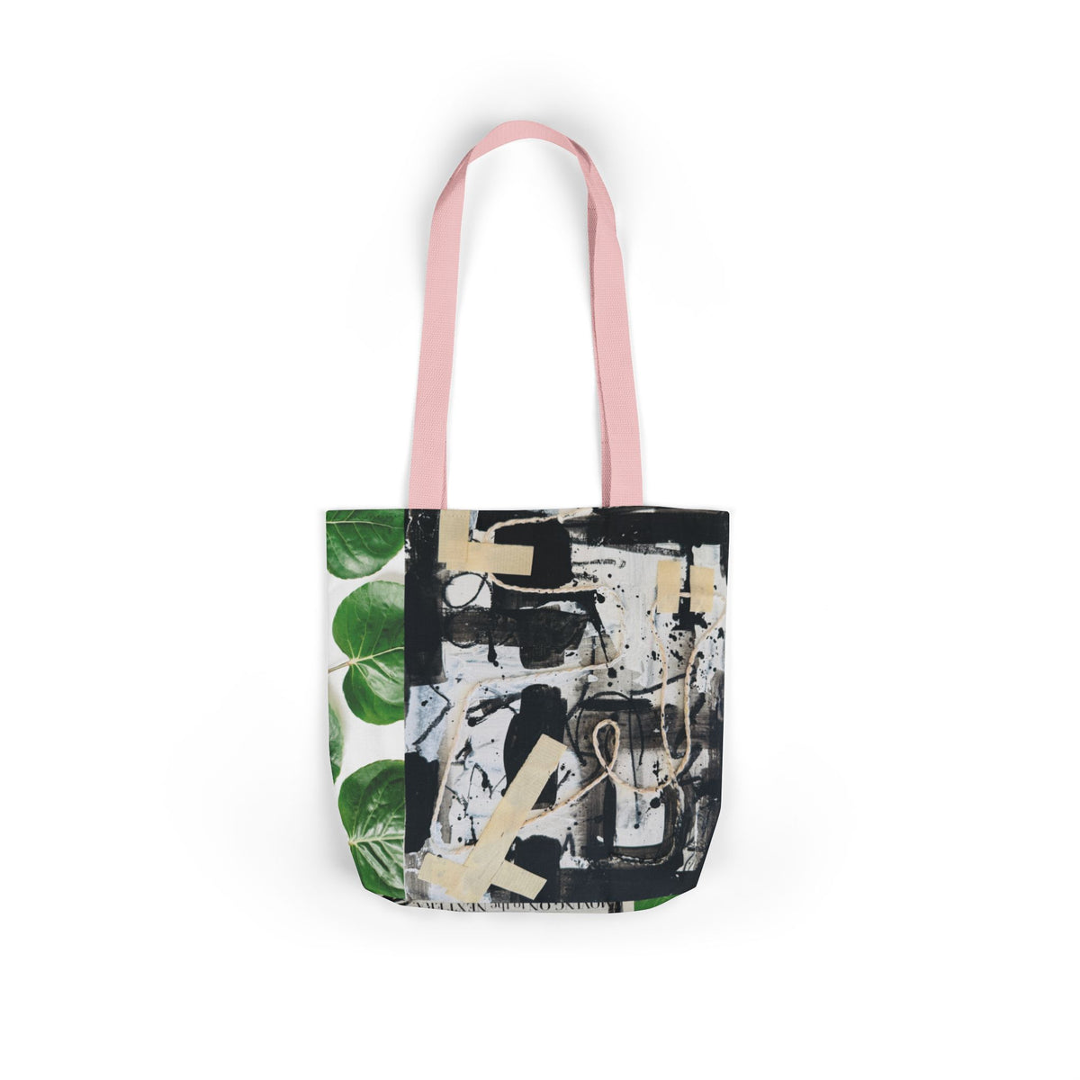 Canvas Tote — Collage Art Eco Tote with Botanical & Vintage Newspaper Design