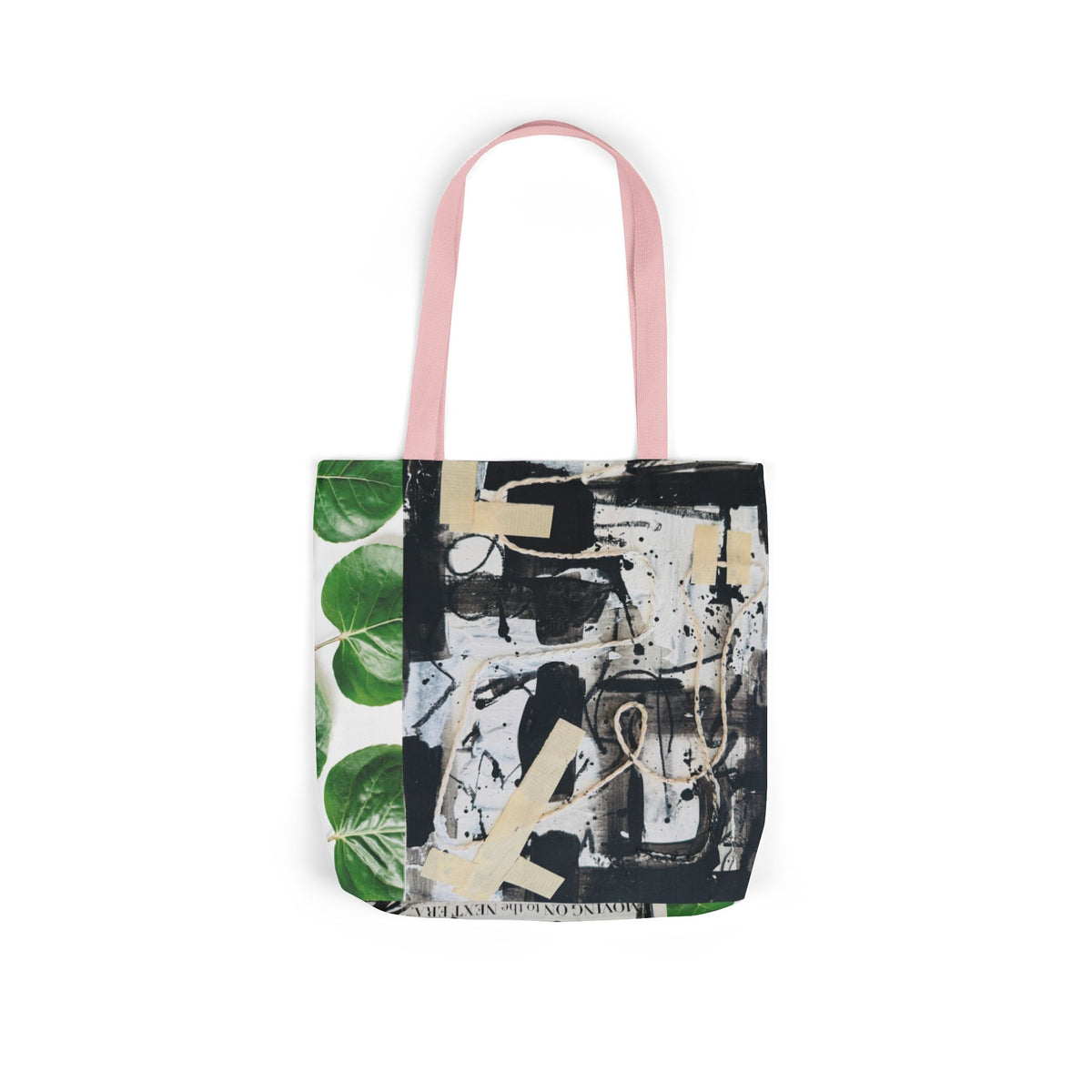 Canvas Tote — Collage Art Eco Tote with Botanical & Vintage Newspaper Design