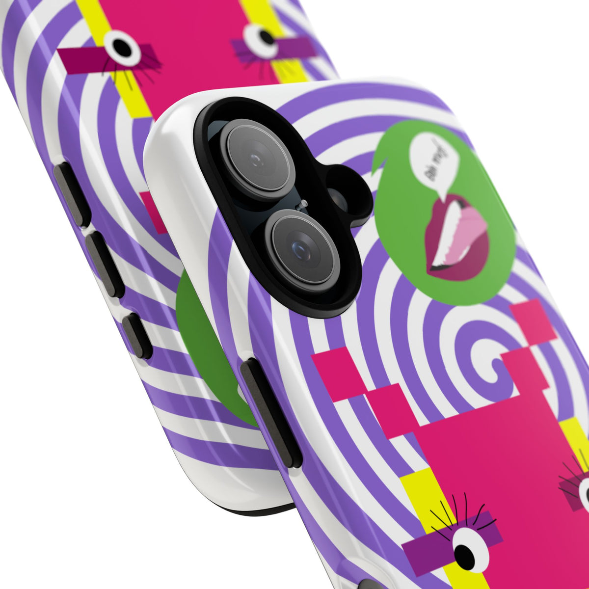 Playful Pixel  Phone Case — Retro Spiral Pop Art Tough Case