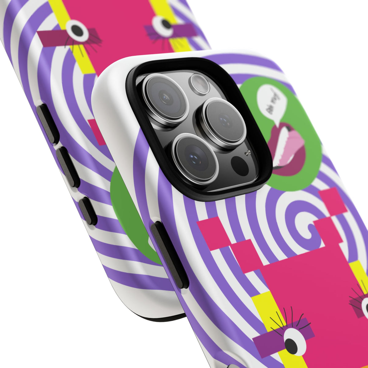 Playful Pixel  Phone Case — Retro Spiral Pop Art Tough Case