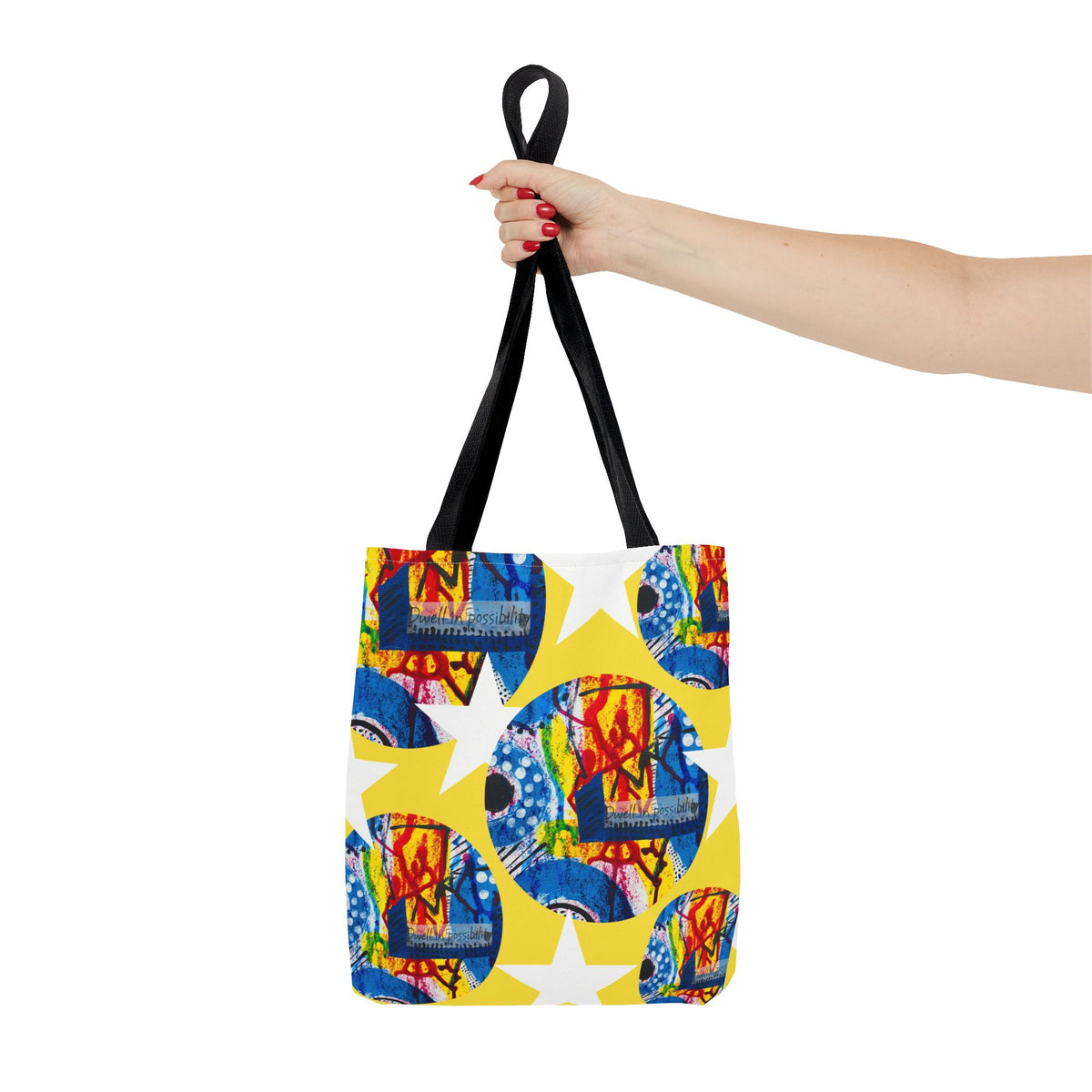 Tote — Bright Star Pattern All-Over Print Tote Bag