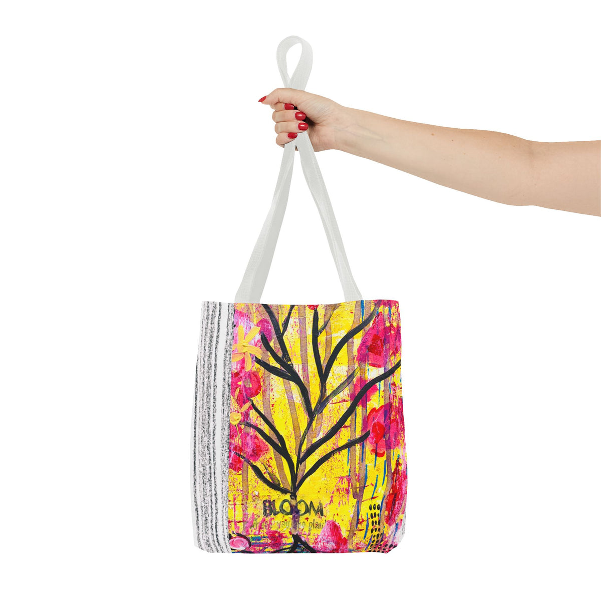 Bloom Floral Tote Bag — 'Bloom, It's Your Time to' Vibrant Art Tote