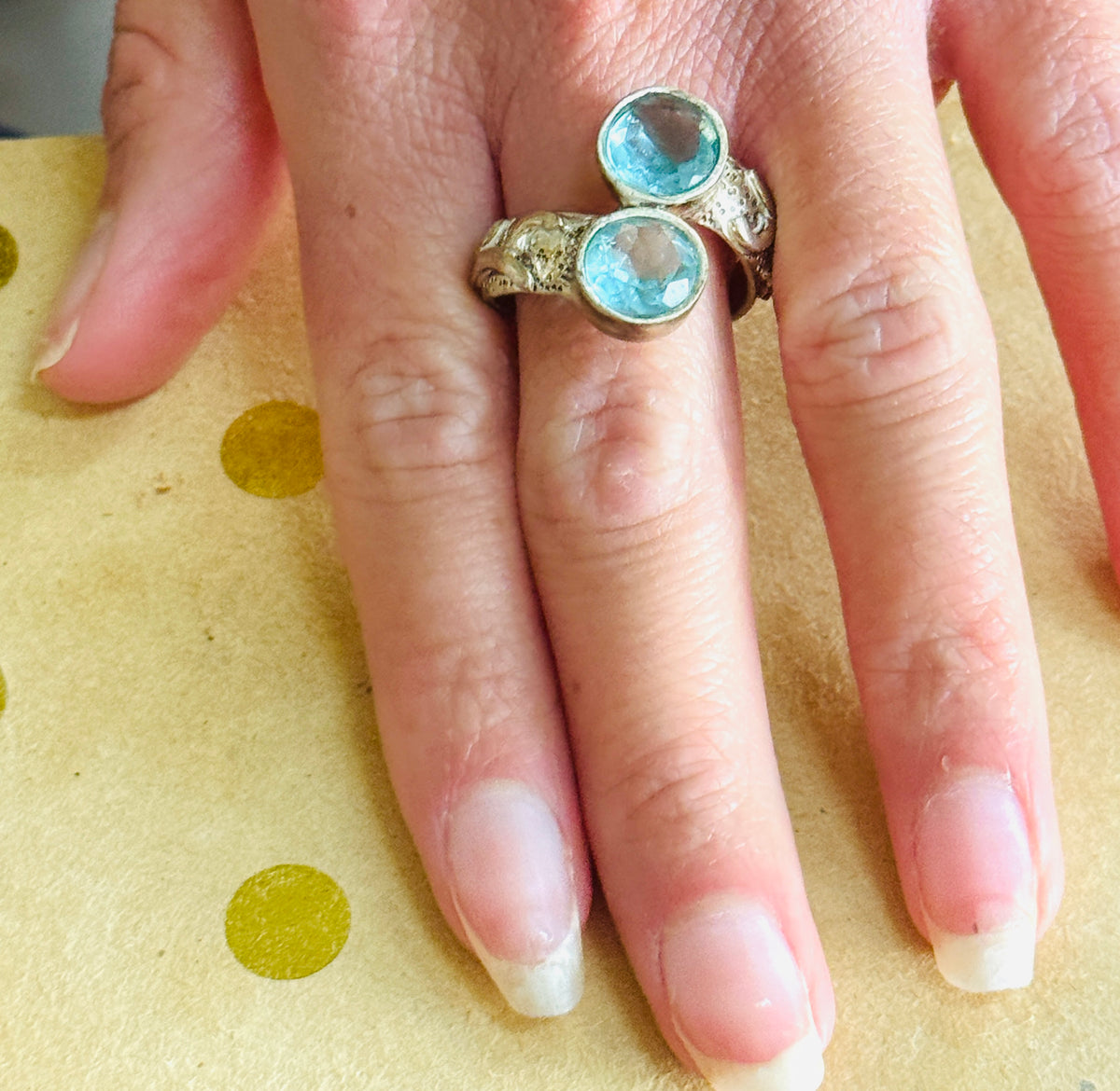Love "Sea Green"  Ring - Size 7